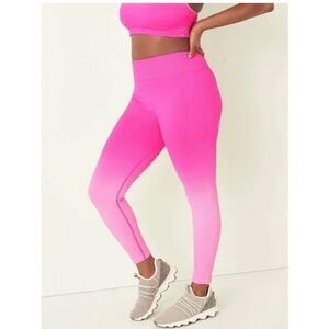 Pink 🔥 victoria’s secret leggings seamless gradient ombre gym active dip dyed